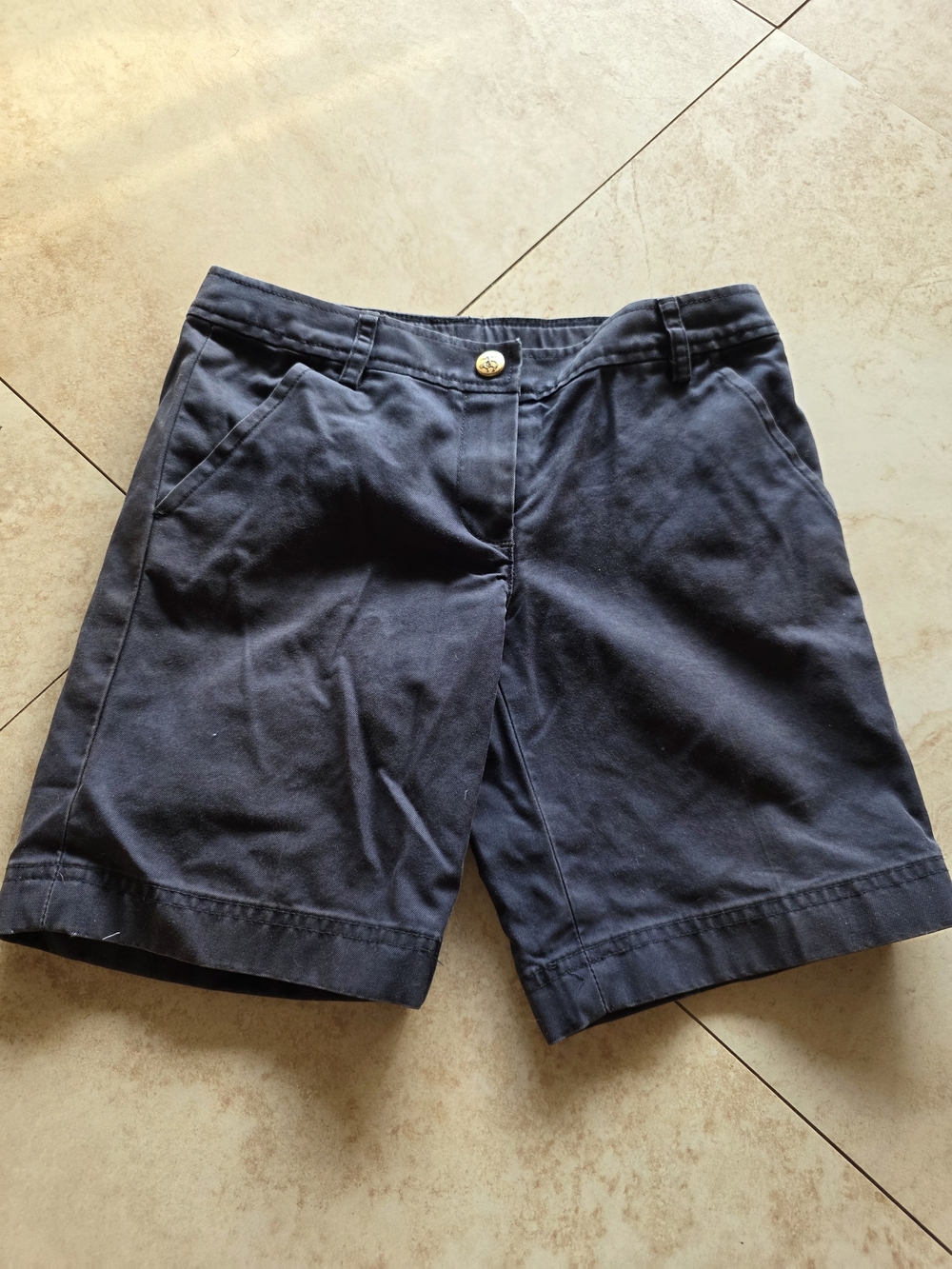 Brooks Brothers Navy Cotton Chino Shorts for Kids